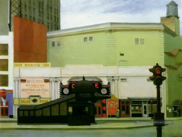 le théâtre de cercle Edward Hopper Peinture à l'huile